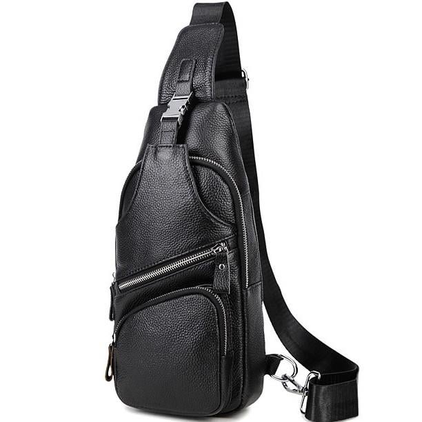 Сумка-слинг TIDING BAG 16094 мужская кожаная Черный (MK16094) Сумка-слинг TIDING BAG 16094 мужская кожаная Черный (MK16094)