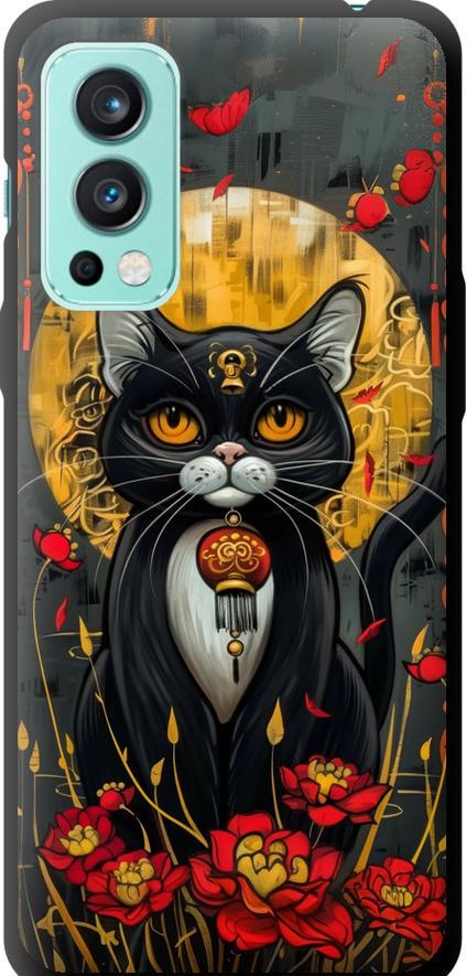 Чехол на OnePlus Nord 2 China Cat (6134b-2468-42517) Чехол на OnePlus Nord 2 China Cat (6134b-2468-42517)