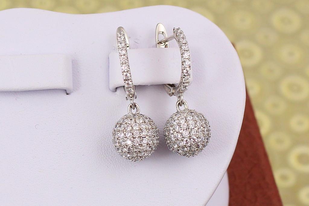 Серьги Xuping Jewelry Дискотека 2,8 см Серебристый (1747715726)