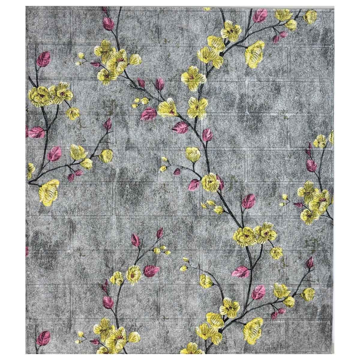 3D-панель самоклеюча декоративна азалія 700x700x3 мм