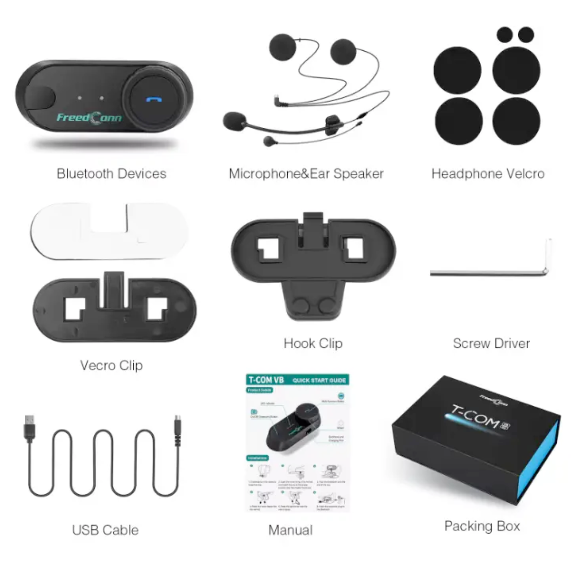 Гарнітура мотоциклетна Freedconn T-Com VB для шолома з бездротовим зв'язком Bluetooth (24421779) - фото 3 Гарнітура мотоциклетна Freedconn T-Com VB для шолома з бездротовим зв'язком Bluetooth (24421779) - фото 3