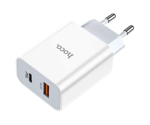 Пристрій зарядний мережевий Hoco C97A QC3.0 PD20W 3A без кабелю White