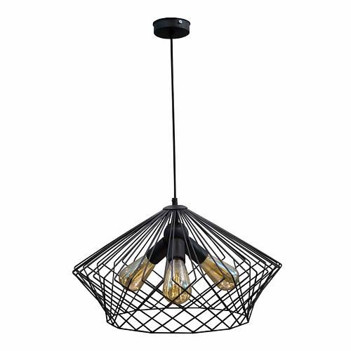 Подвесной светильник MSK Electric Camelia NL-3429-3 в стиле лофт E27 40 Вт IP 20 Черный (1269247417)