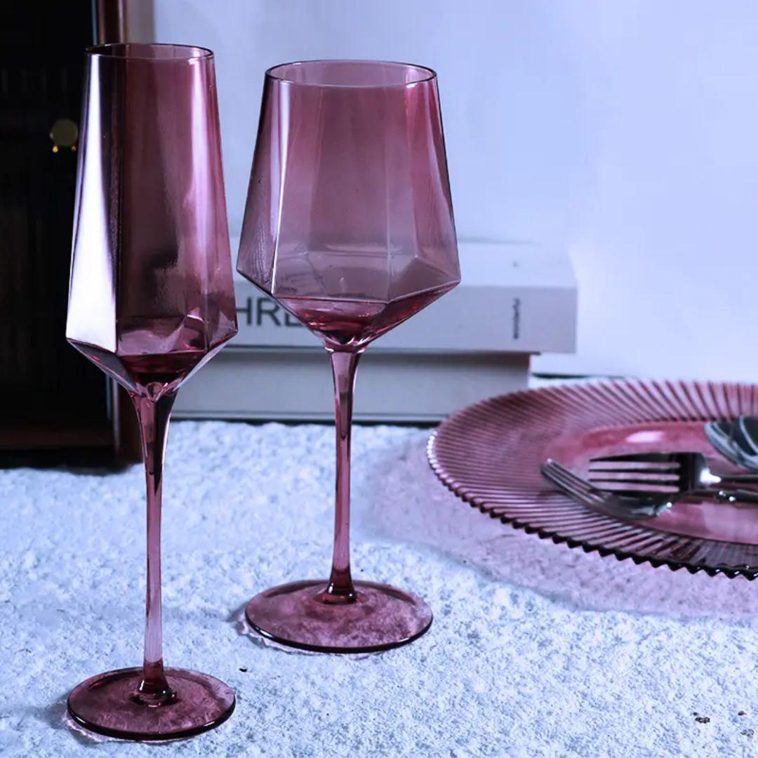 Набор посуды для сервировки стола из гранатового стекла. Гранат (slyg-22) - фото 2 Набор посуды для сервировки стола из гранатового стекла. Гранат (slyg-22) - фото 2