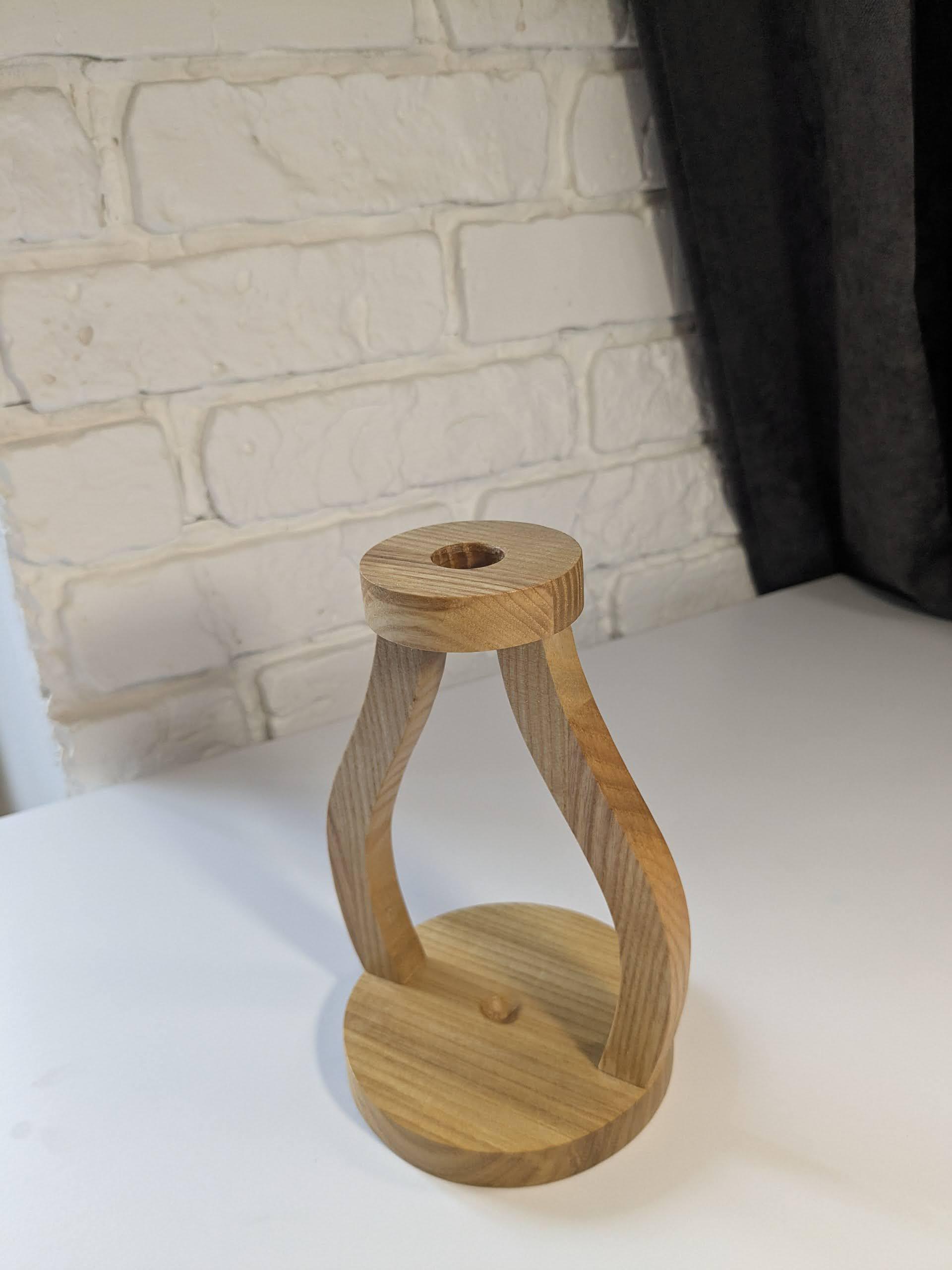 Ваза декоративна дерев'яна з колбою (VS-001) - фото 4