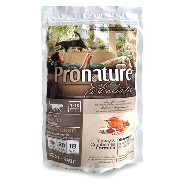 Корм сухой для котов Pronature Holistic Turkey & Cranberries 340 г (21900578)