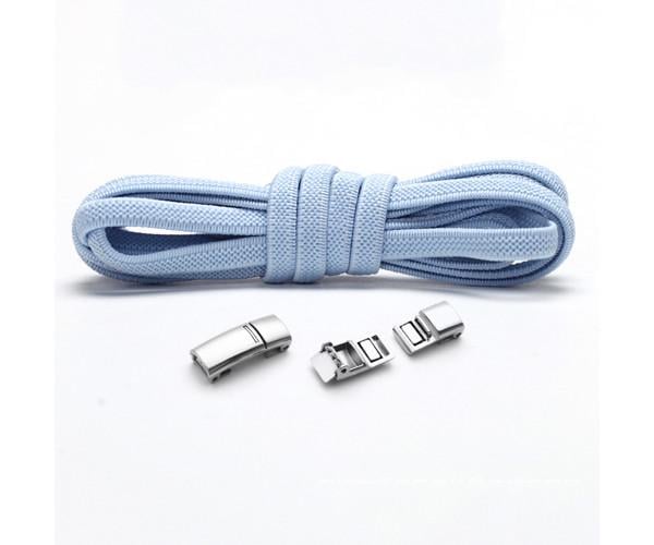Шнурки еластичні з магнітними защіпками без зав'язок 1 м Світло-блакитний - фото 1 Шнурки еластичні з магнітними защіпками без зав'язок 1 м Світло-блакитний - фото 1