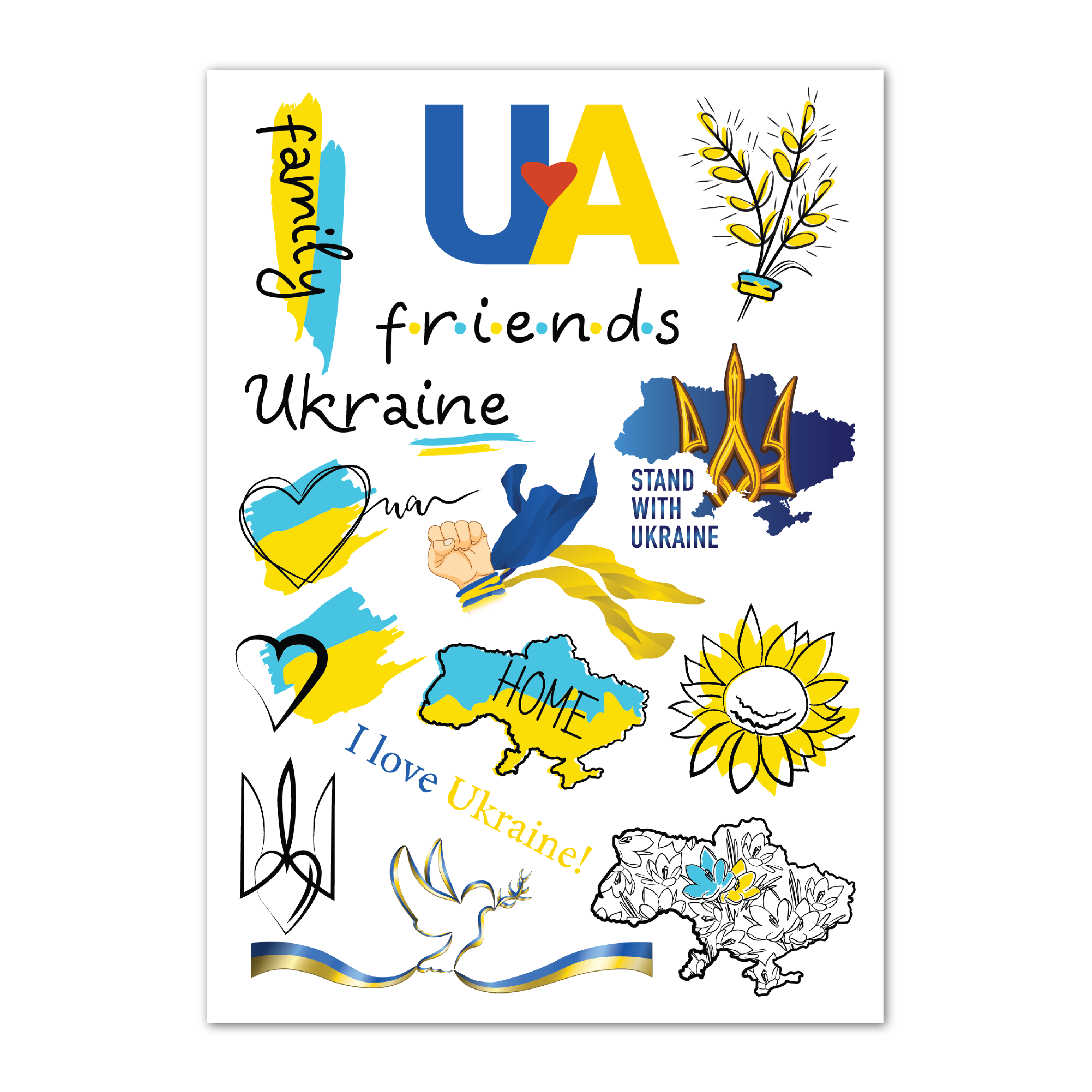 Временные тату StikerUA Родная Украина №4 (Т_4)