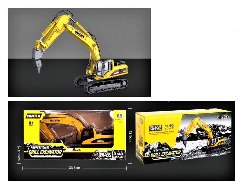 Іграшковий екскаватора Hulna 1911 з відбійним молотом (A1911) - фото 2 Іграшковий екскаватора Hulna 1911 з відбійним молотом (A1911) - фото 2