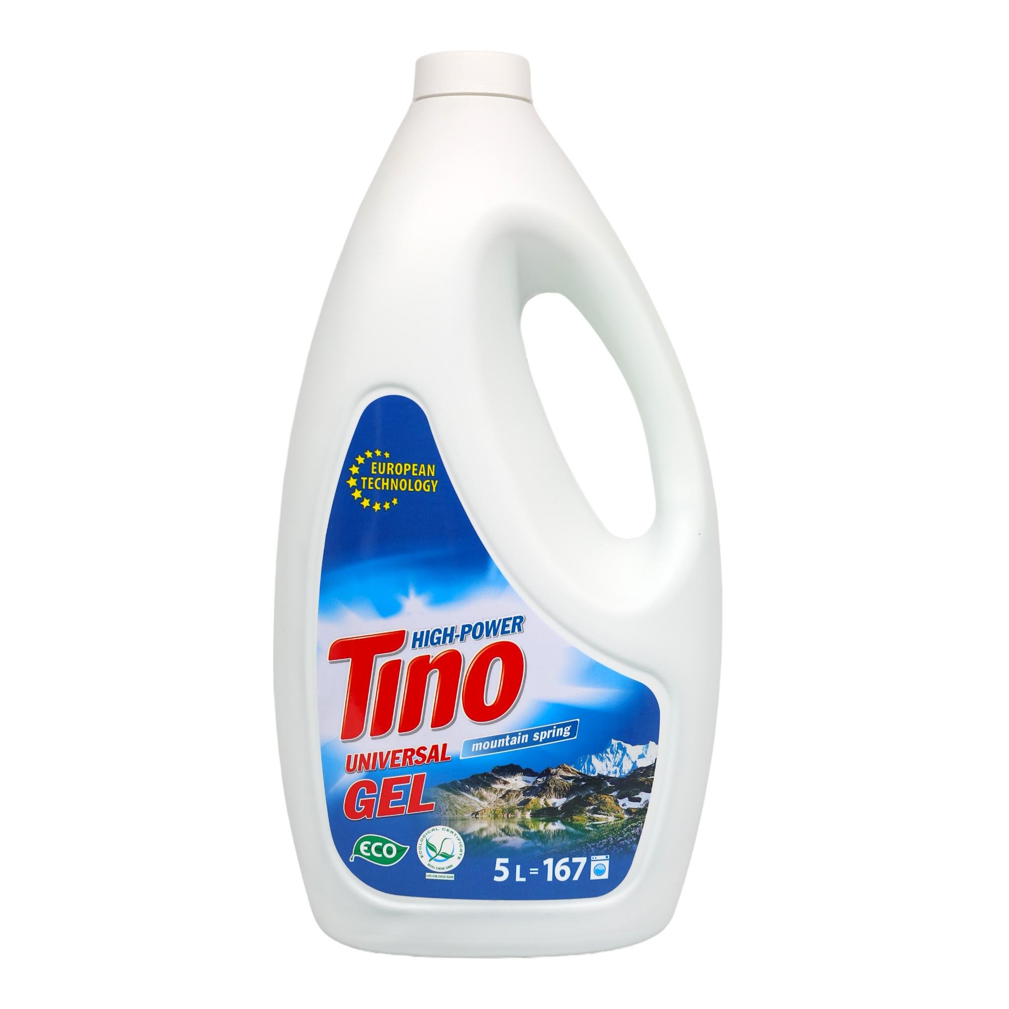 Гель для стирки цветных и белых вещей Tino High-Power Mountain Spring 5 л 167 стирок (НФ-00006756)