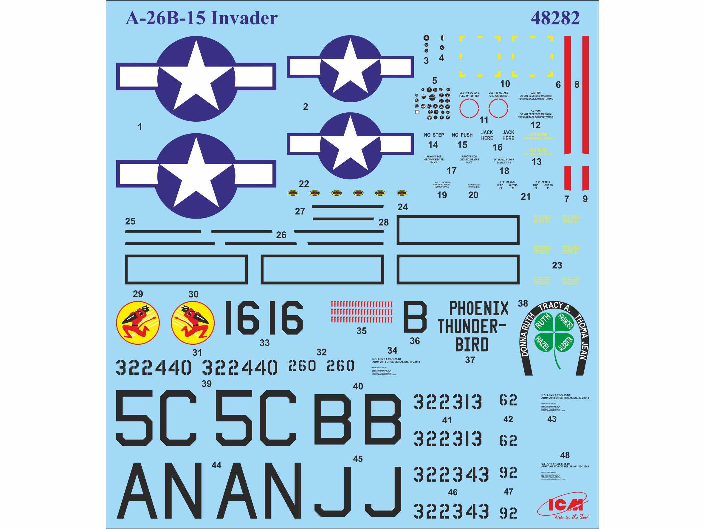 Збірна модель ICM A-26B-15 Invader американський бомбардувальник 2СВ (48282) - фото 10