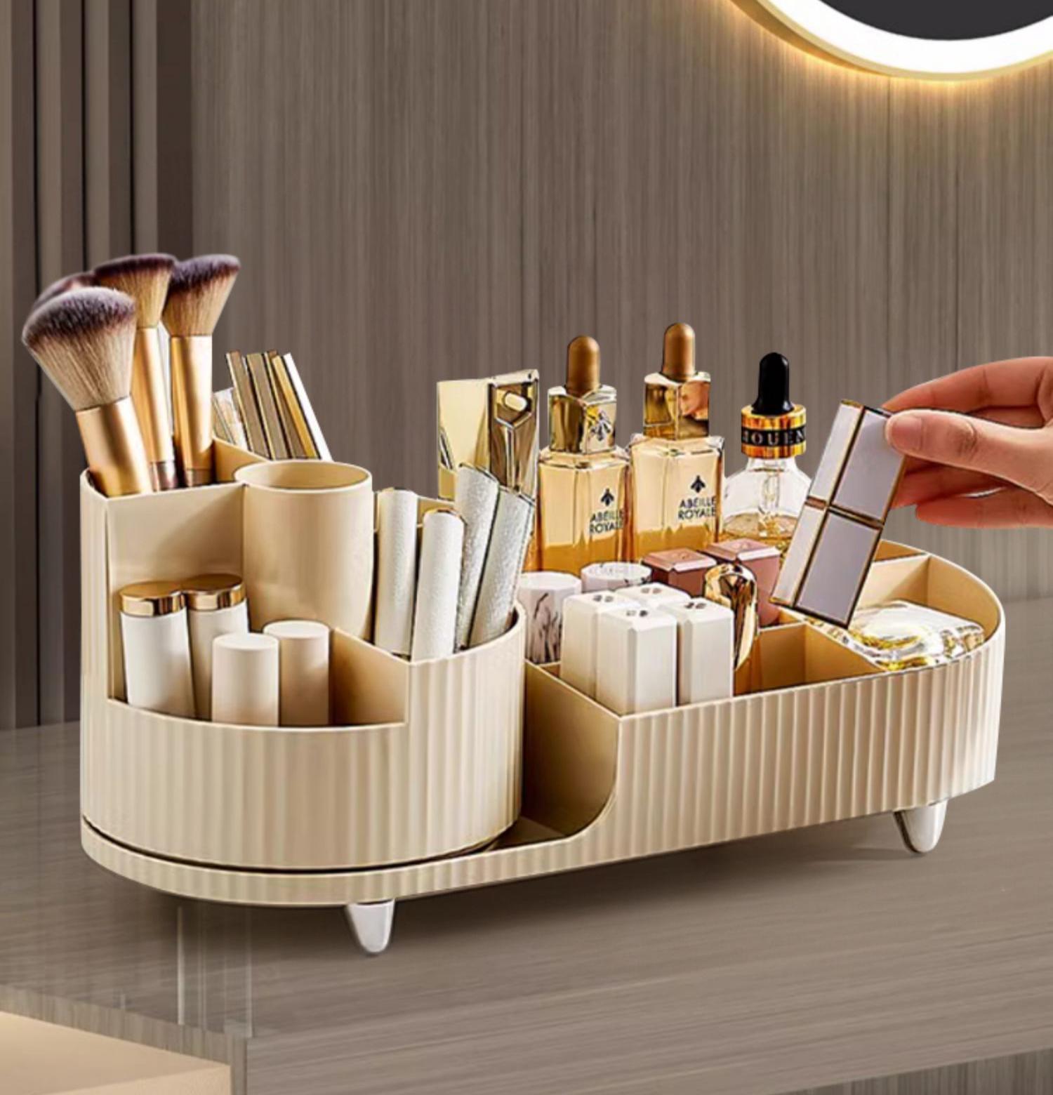 Органайзер для косметики 360° 36х15х14,5 см Бежевый - фото 9