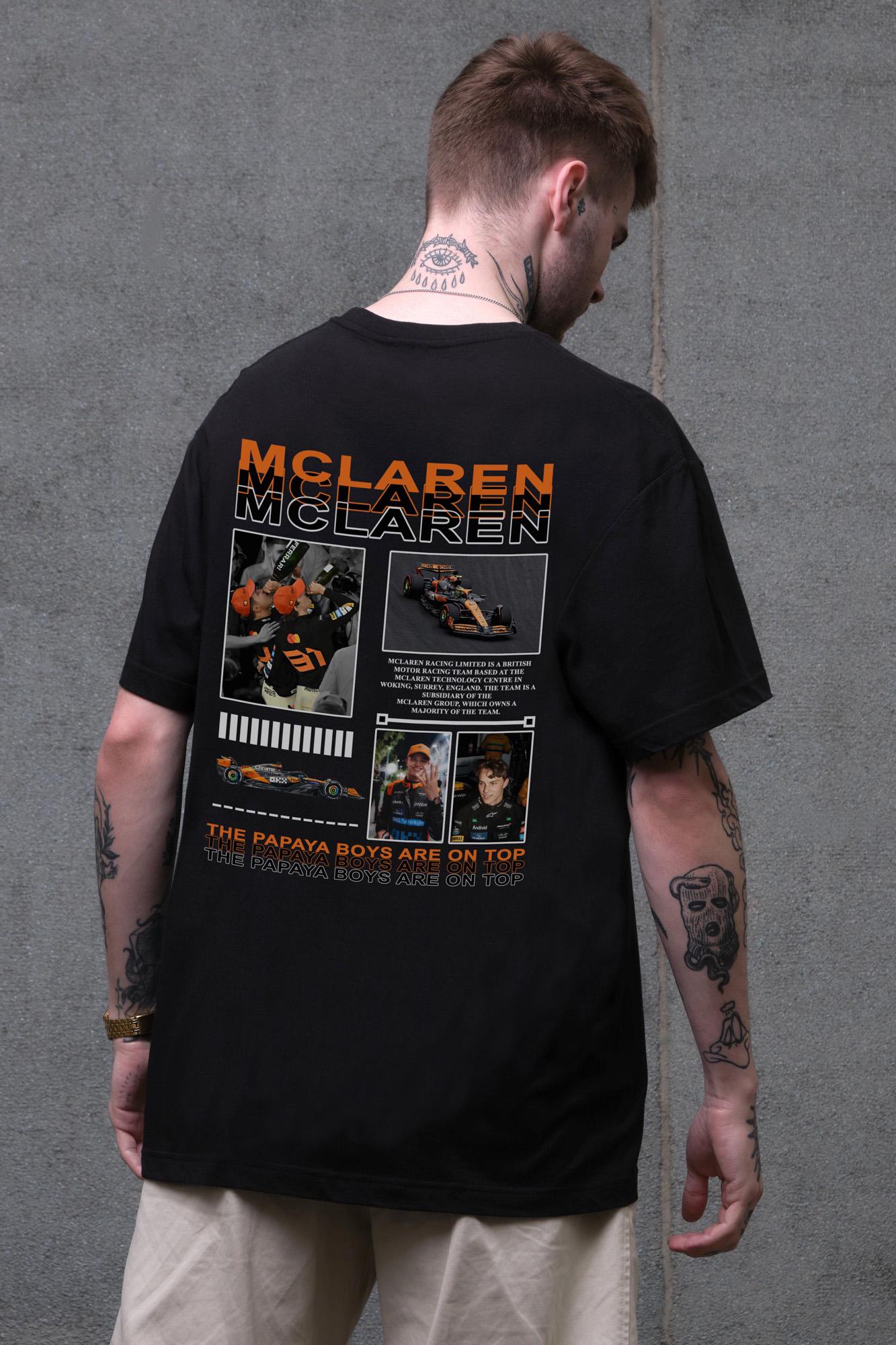 Футболка оверсайз Without З Принтом Papaya Boys McLaren S/M Black (S/M8056275 8056276)