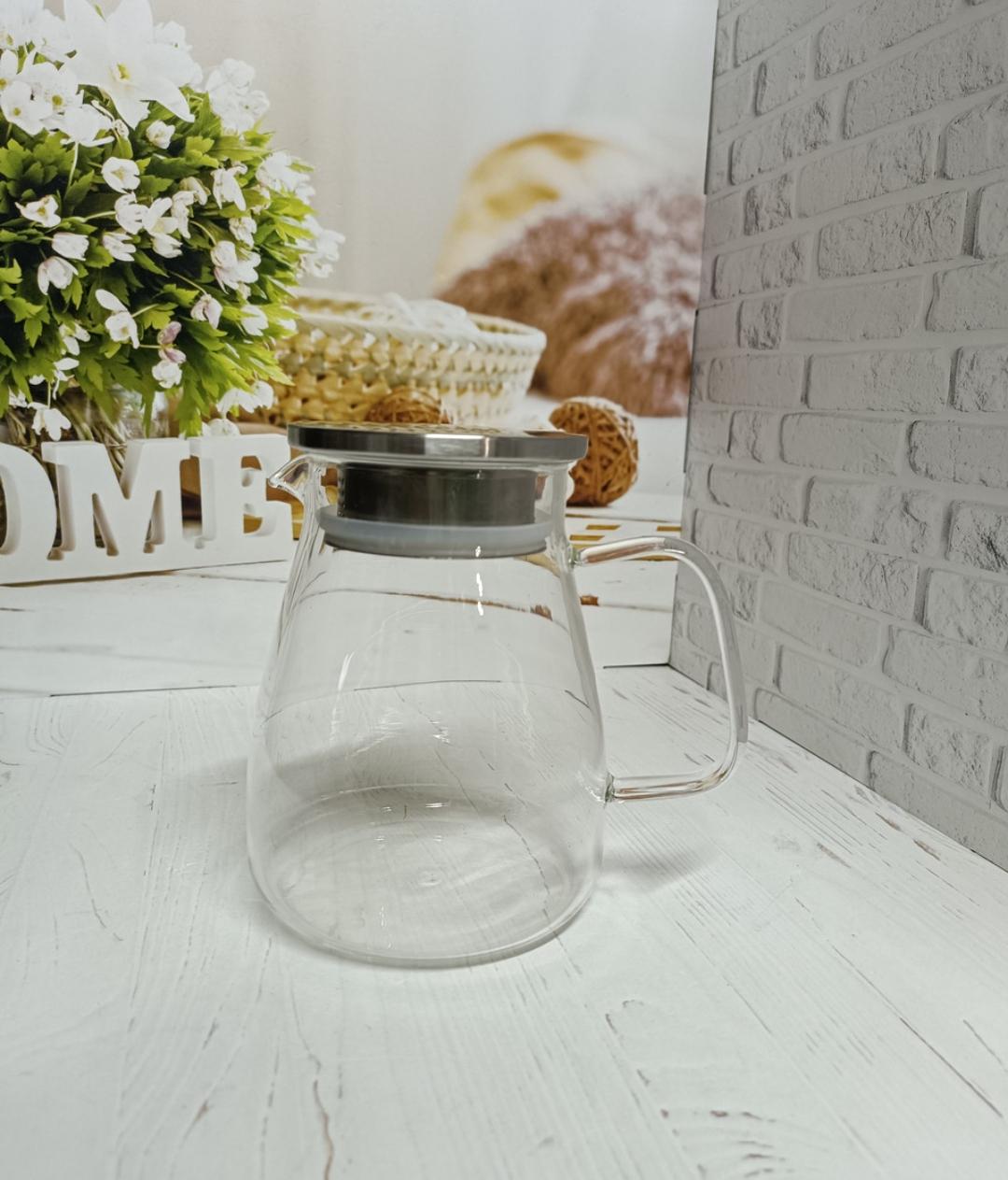 Заварочный чайник TOPAZ Ig-GK-5209 стеклянный с крышкой-фильтром 1,1 л (17616091)