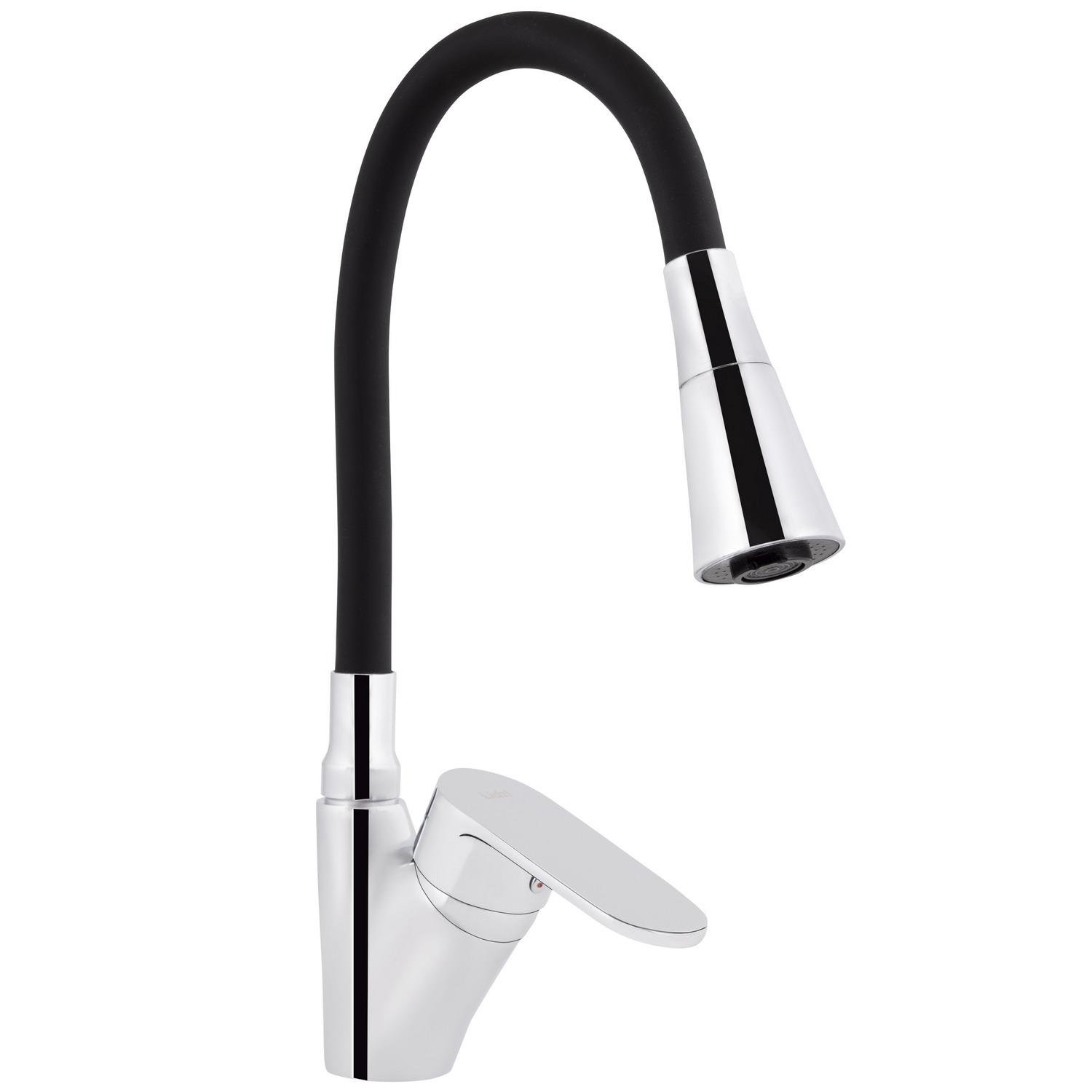 Змішувач для кухні Lidz Tani LDTAN007F3BCR37649 з гнучким виливом Чорний (249461)