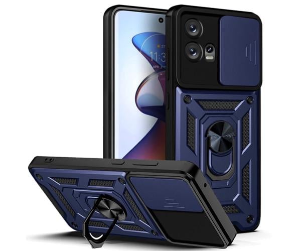 Чехол накладка Ricco Camera Sliding для Motorola Moto G72 Синий