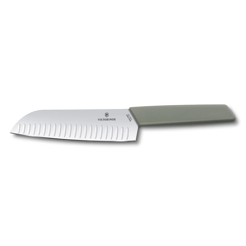 Кухонный нож Victorinox SwissClassic Santoku 17 см Green (Vx69056.17K6B)