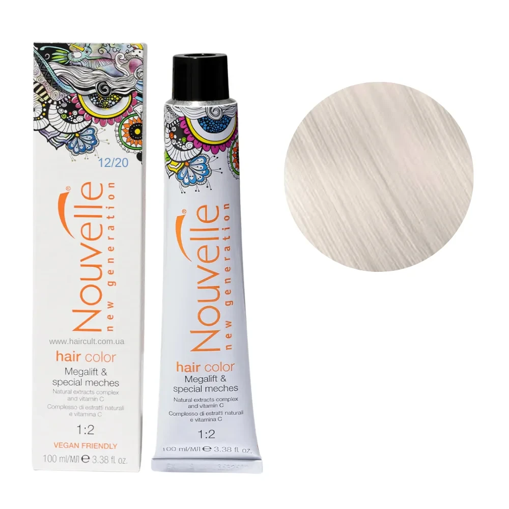 Краска для волос Nouvelle Hair Color 12/20 Блондин аметистовый 100 мл Краска для волос Nouvelle Hair Color 12/20 Блондин аметистовый 100 мл