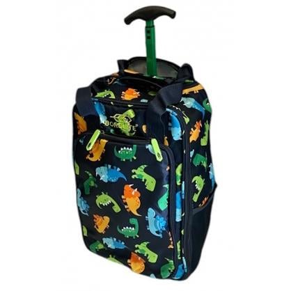 Чемодан мини ручная кладь Bordlite JBTB90/transport полиэстер с динозаврами XS Синий