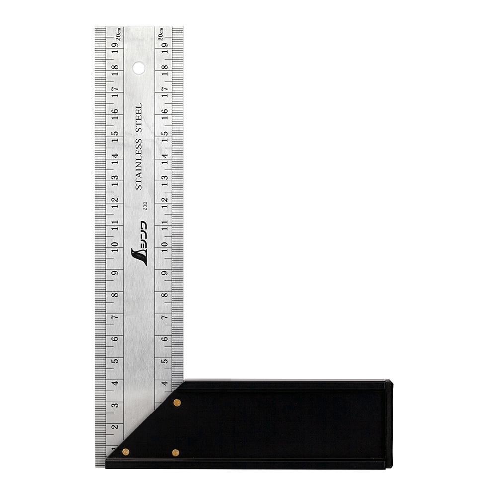 Угольник метрический Shinwa нержавеющая сталь/алюминий 200х135 мм (62286)