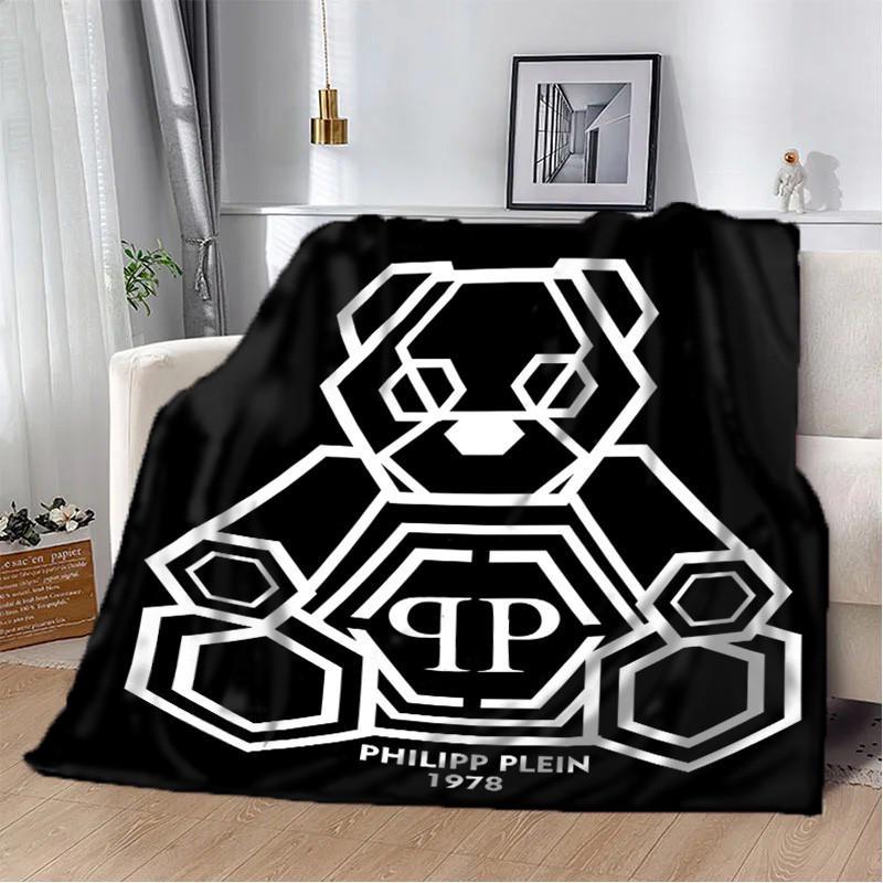 Плед 3D Philipp Plein Чорний 135х160 см (10593)