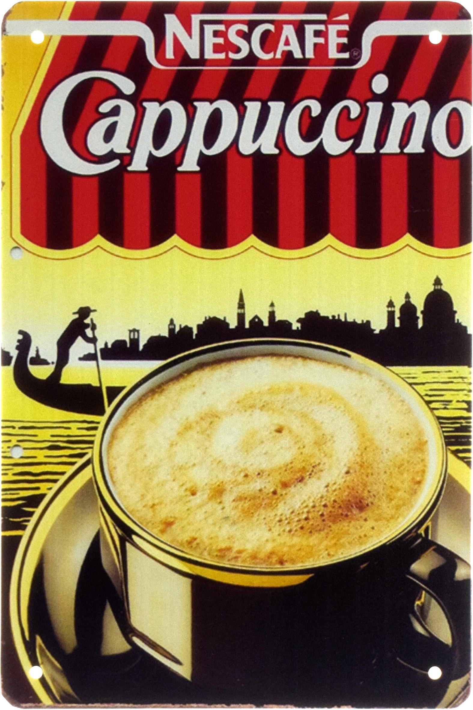 Металлическая табличка Капучино/Cappuccino Nescafe 20x30 см