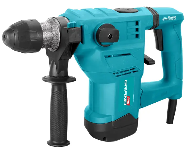 Перфоратор мережевий Grand ПЭ-2400Е PRO 2400Вт бочковий тип SDS+ 3 режими роботи регулятор обертів кейс