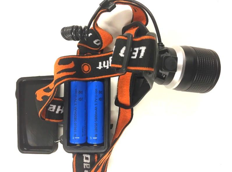 Фонарь налобный с линзой и зумом 2199 12V XPE на аккумуляторе (18650) - фото 5