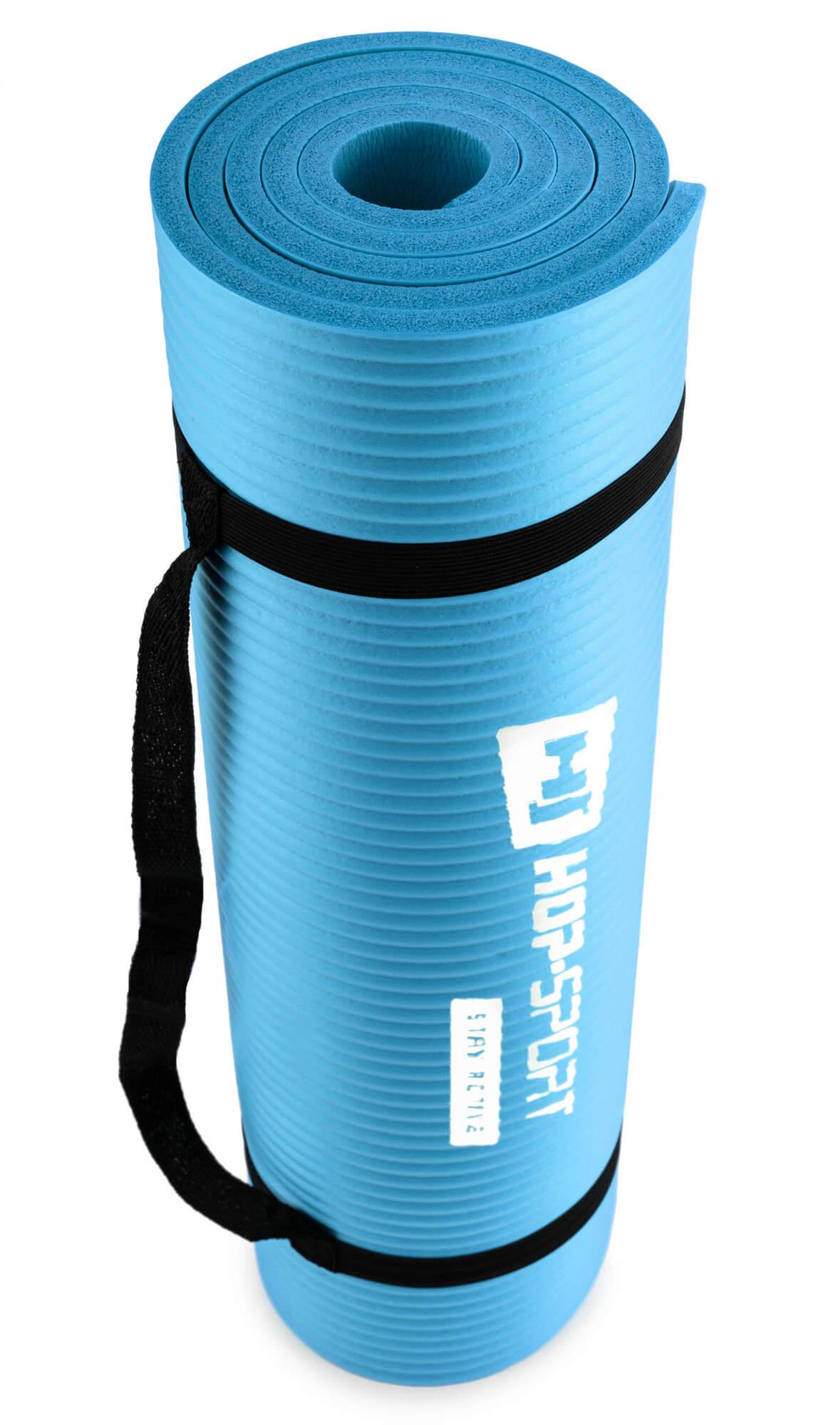 Мат для фітнесу та йоги Hop-Sport HS-N010GM 1 см Блакитний