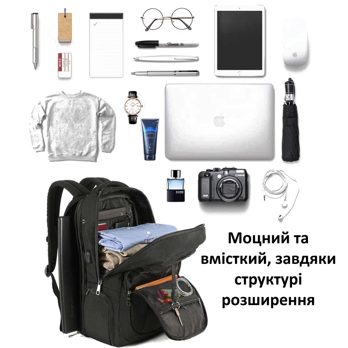 ᐉ Городской рюкзак Tigernu T-B3143XL для ноутбука 17,3" с USB 29 л ...