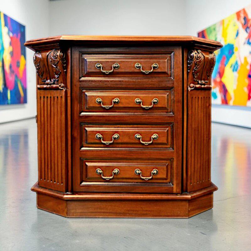 Комод-бар деревянный красное дерево (4601-018)