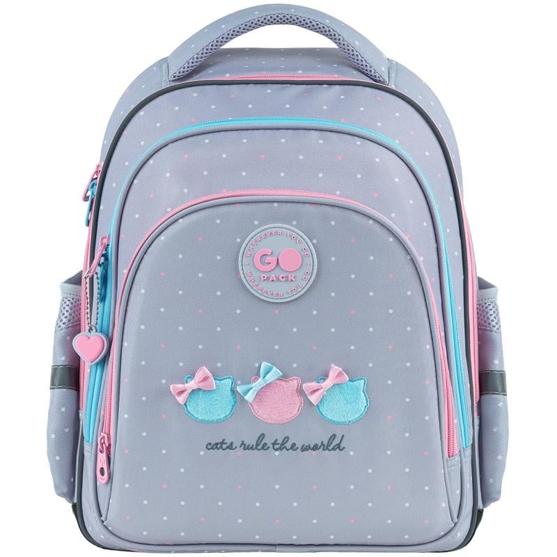 Рюкзак шкільний з ортопедичною спинкою GoPack Education GO26-2606S-1 Cat's Rules з олівцями Kite 18 кол. (000996030)