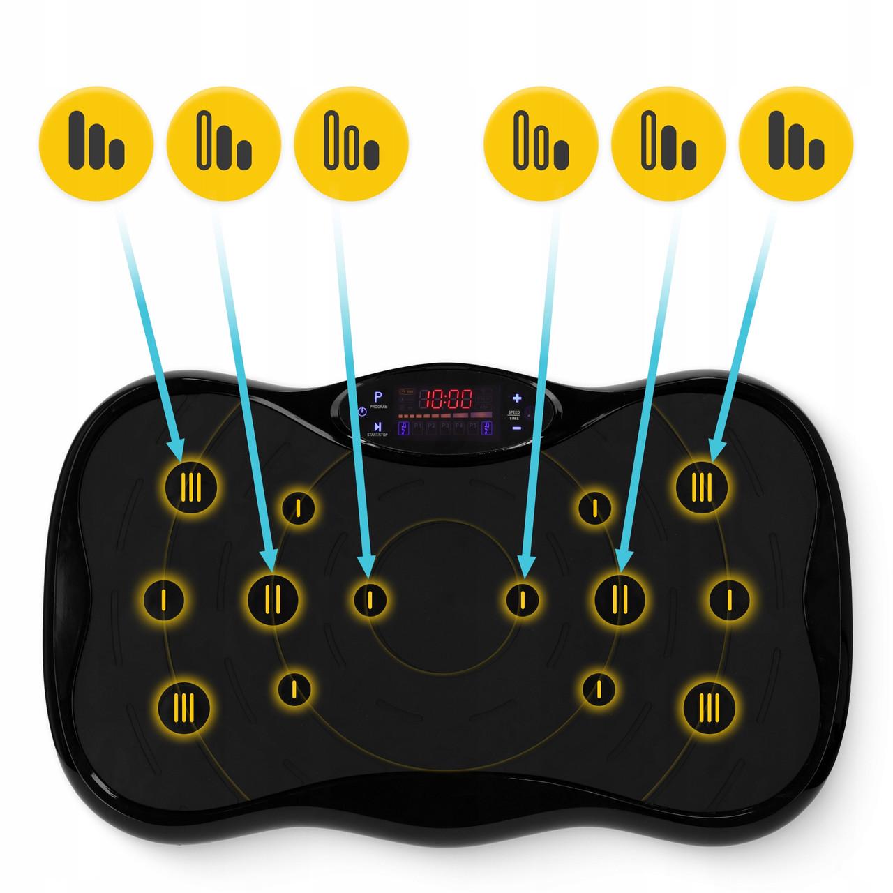 Виброплатформа для тренировок 4fizjo Ultra+ с пультом и эспандерами Black (P-5905973402873) - фото 5