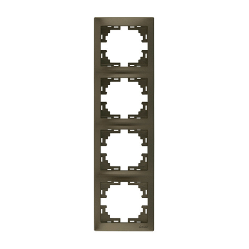 Рамка чотиримісна Mira вертикальна Світло-коричневий перламутр (701-3100-154)