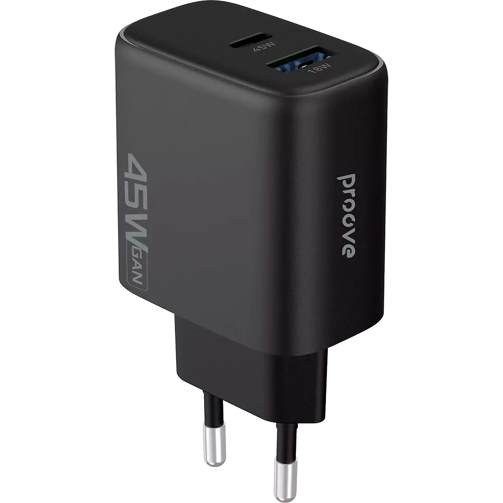 Зарядное устройство Proove Silicone Power 2 45W Type-C+USB QC4+/PD3.0 1.2A Черный (687330001) Зарядное устройство Proove Silicone Power 2 45W Type-C+USB QC4+/PD3.0 1.2A Черный (687330001)