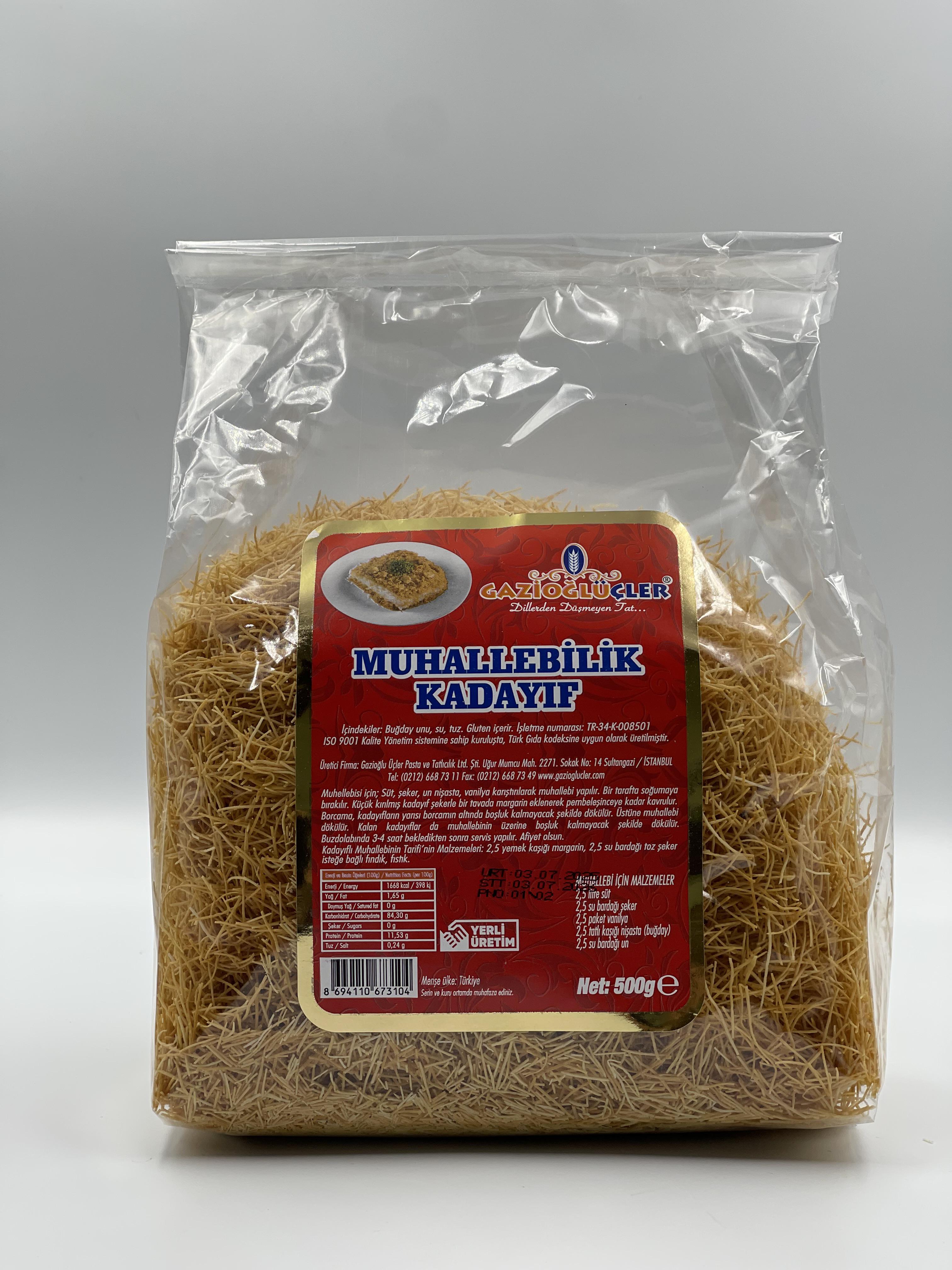 Тесто жареное Катаифи GAZIOĞLÜÇLER для дубайского шоколада 0,5 кг (28276337)