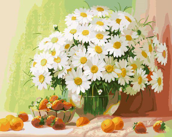 Картина по номерам Brushme Букет ромашек 40x50 см (BRM9222)