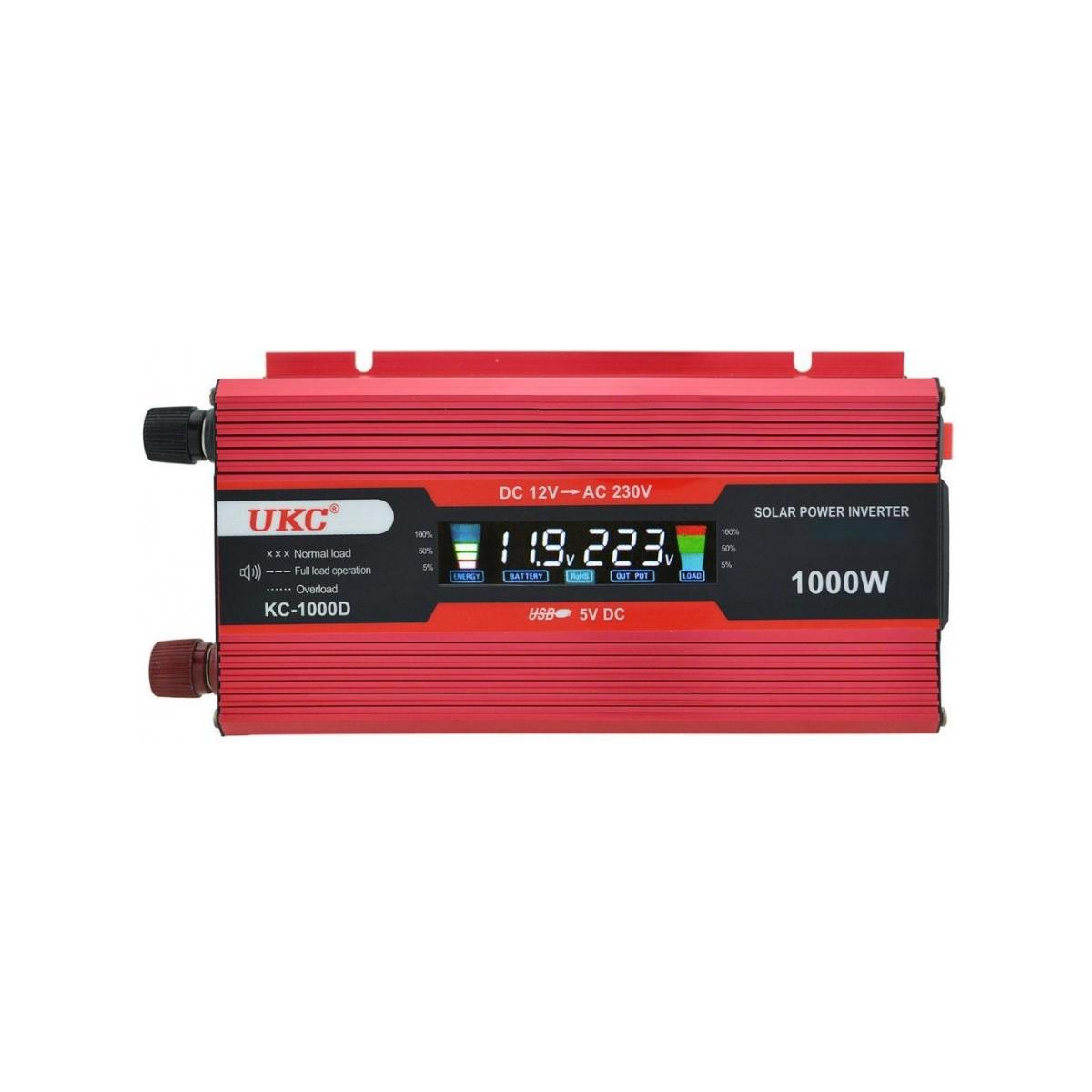 Перетворювач напруги UKC 12-220 V 1000 W з LCD дисплеєм (9566628)