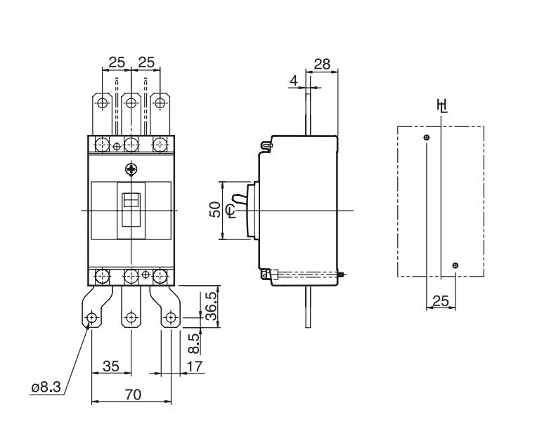 Автоматический выключатель ETI EB2S 160/3SF 3Р 125А 25кА (4671836) - фото 3