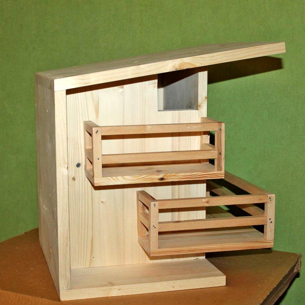 Домик для белок из дерева Каштан Бланже (ДДБ-000401) - фото 5 Домик для белок из дерева Каштан Бланже (ДДБ-000401) - фото 5