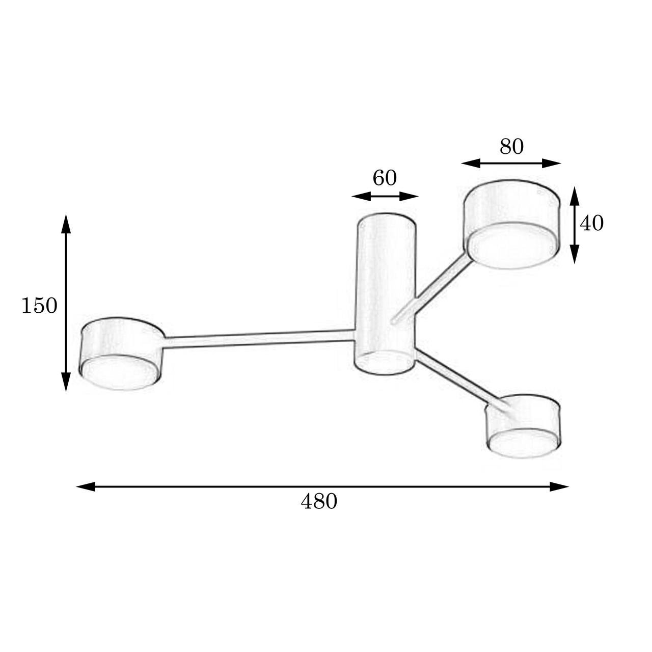 Люстра стельова MSK ELECTRIC Copter NL 8041-3 WH на три круглі плафони під лампи GX53 Білий (MSK_618773) - фото 4 Люстра стельова MSK ELECTRIC Copter NL 8041-3 WH на три круглі плафони під лампи GX53 Білий (MSK_618773) - фото 4