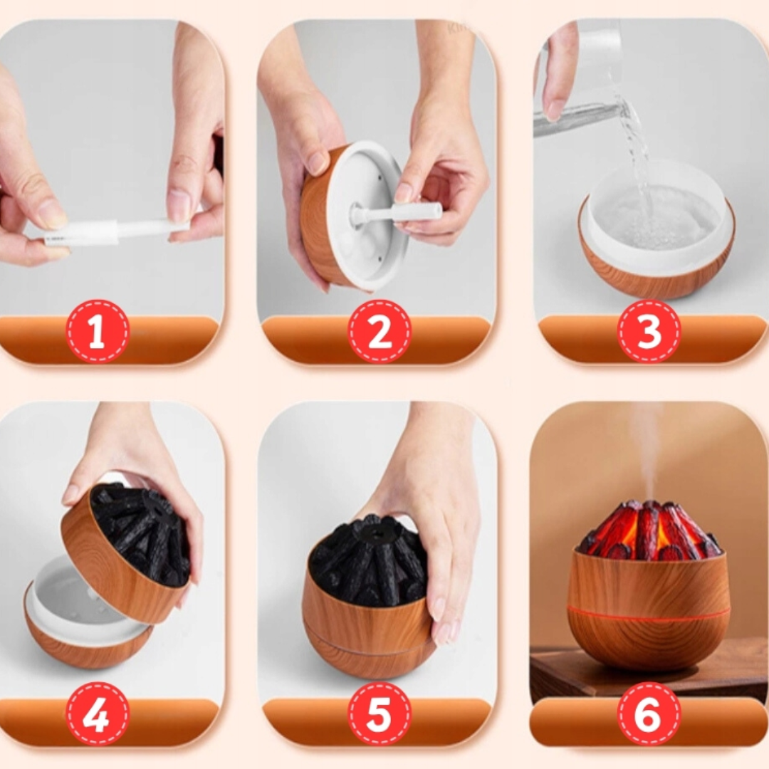 Зволожувач повітря нічник Вулкан 300 мл с LED підсвічуванням і таймером (V-300) - фото 3 Зволожувач повітря нічник Вулкан 300 мл с LED підсвічуванням і таймером (V-300) - фото 3