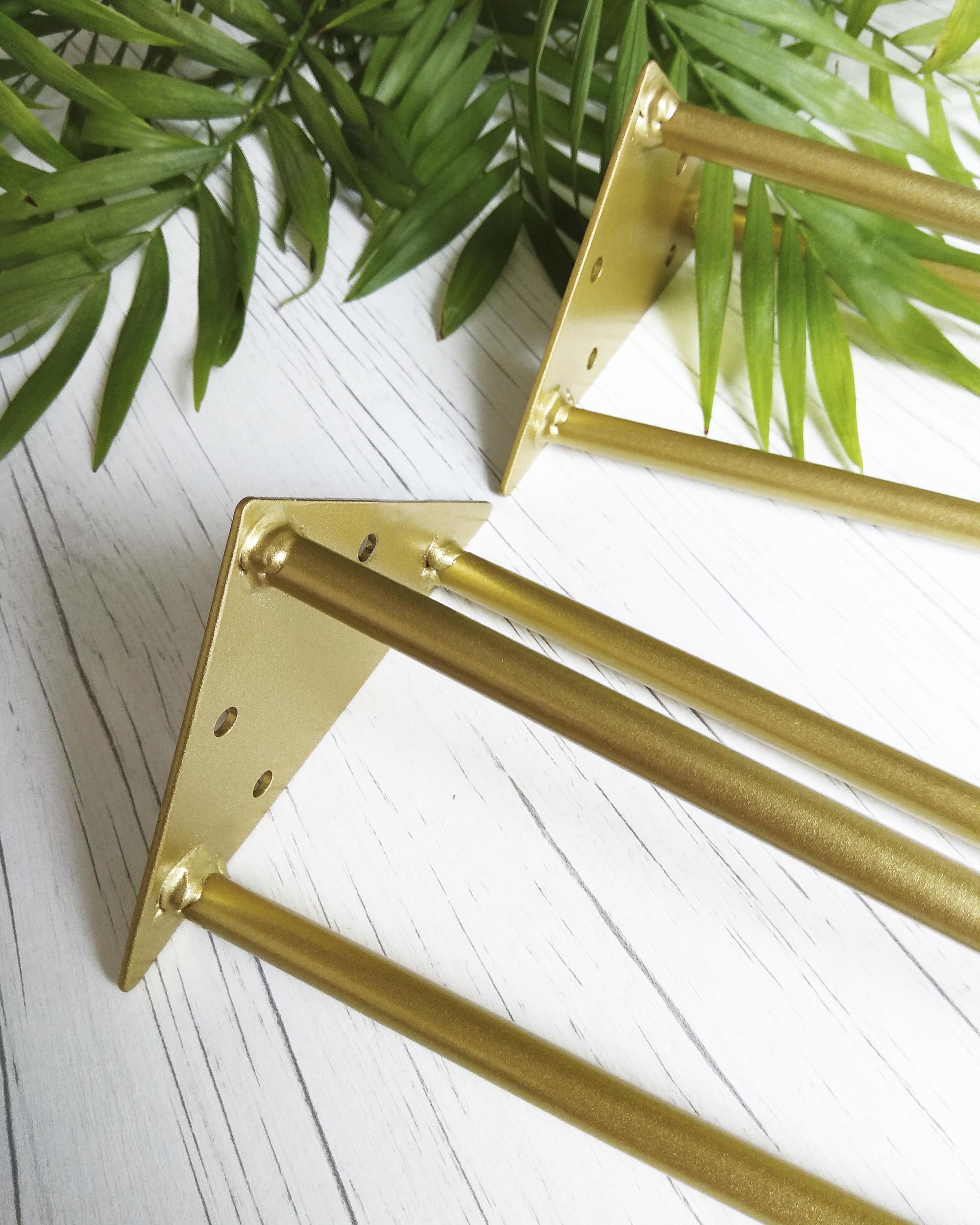 Ножка-шпилька для стола из металла 730 мм Золотой (1112) - фото 4