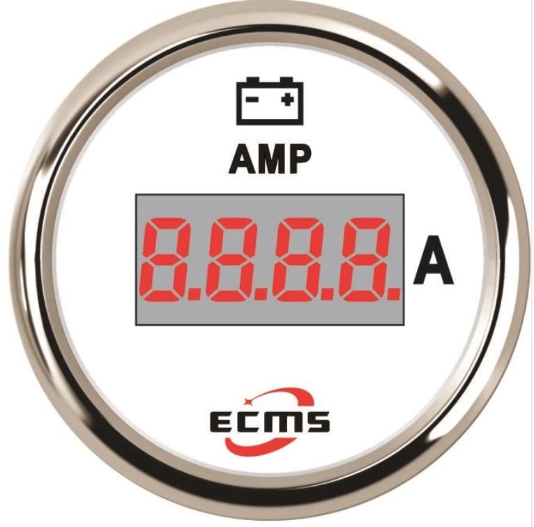 Цифровий амперметр Ecms d 52 мм Білий (1504250938) Цифровий амперметр Ecms d 52 мм Білий (1504250938)