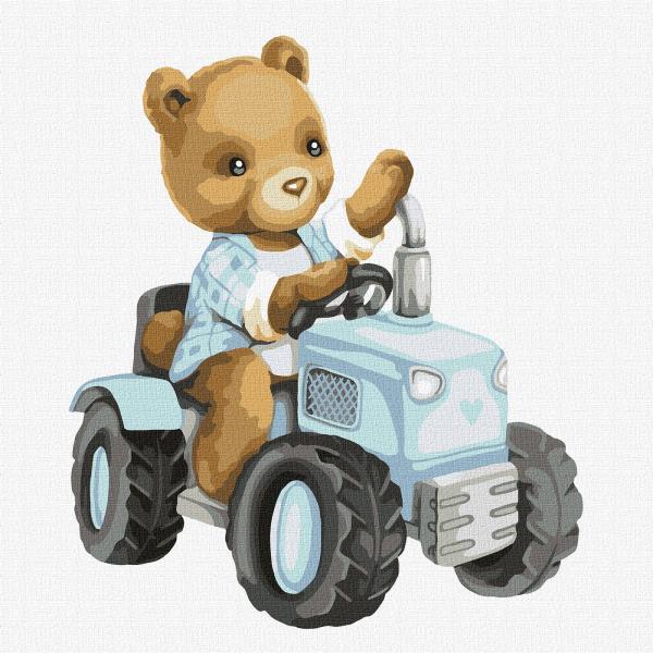 Картина по номерам Идейка Упорный рабочий 30х30 см в термопакете (KHO2392)