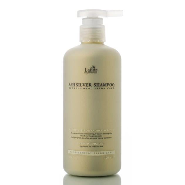 Шампунь зволожуючий відтінковий для світлого волосся Lador Ash Silver Shampoo 300 мл