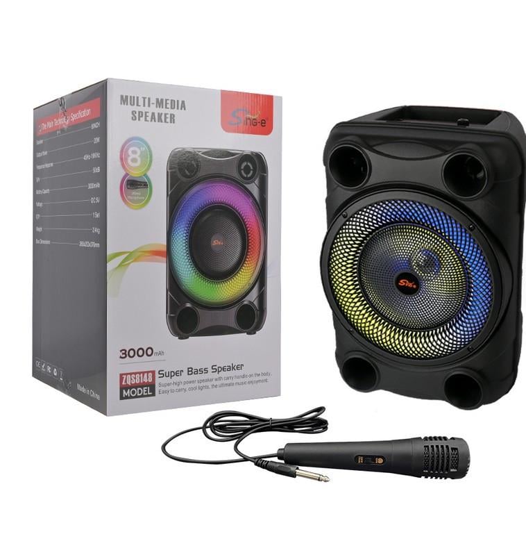 Портативна колонка з мікрофоном і RGB-підсвіткою SPS 8148 (2752088859) Портативна колонка з мікрофоном і RGB-підсвіткою SPS 8148 (2752088859)