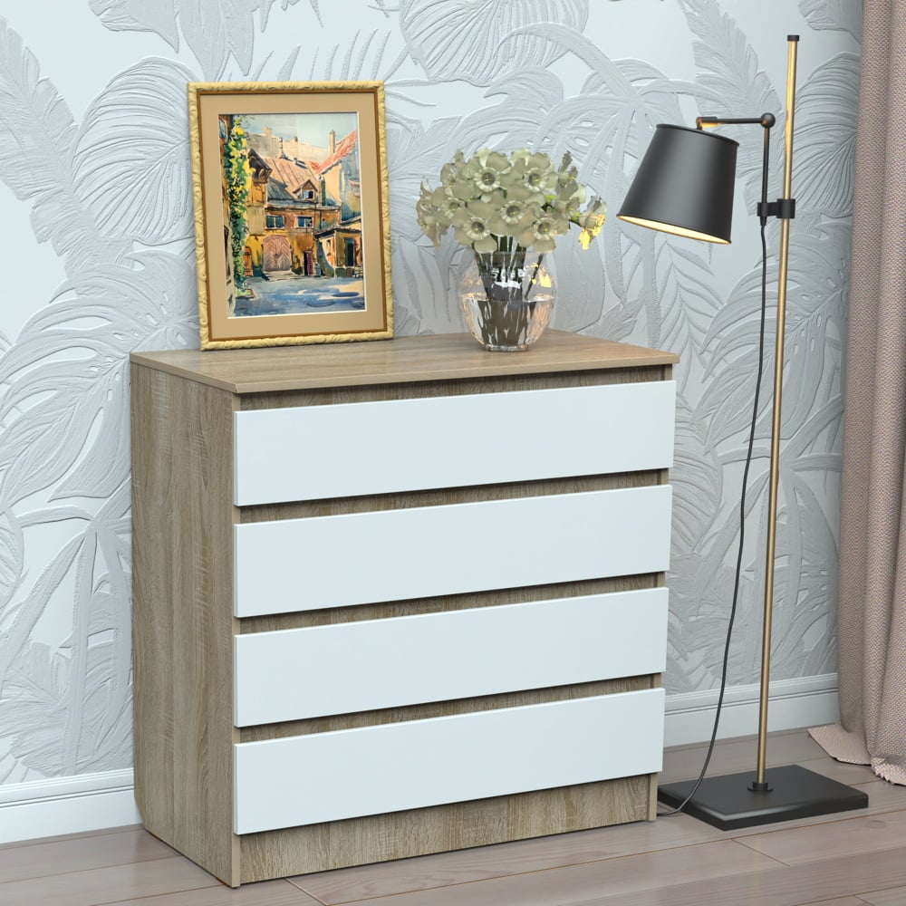 Комод Тиса Меблі 302 Дуб сонома/Білий (9003102)