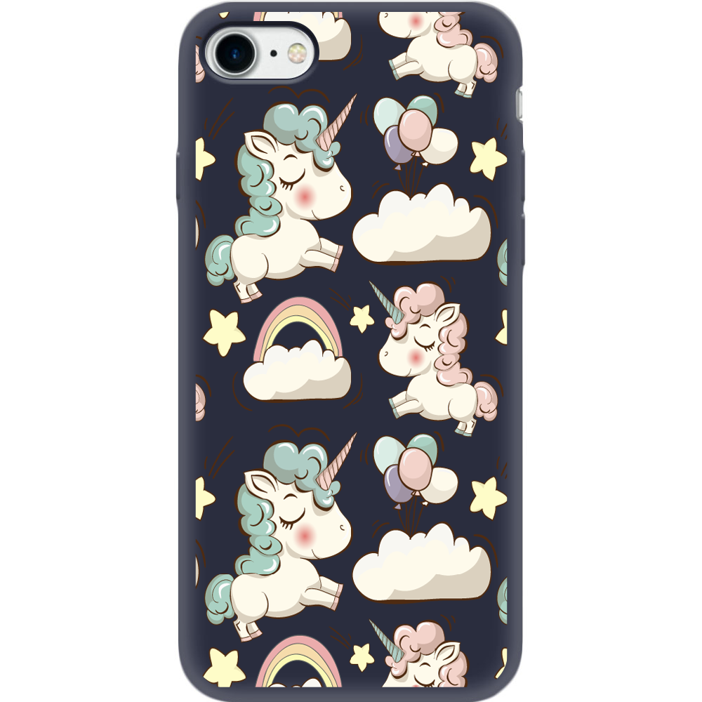 Чехол BoxFace Apple iPhone 7/8 SE  2020 Unicorns Синий силикон (26205-cc2-35448)