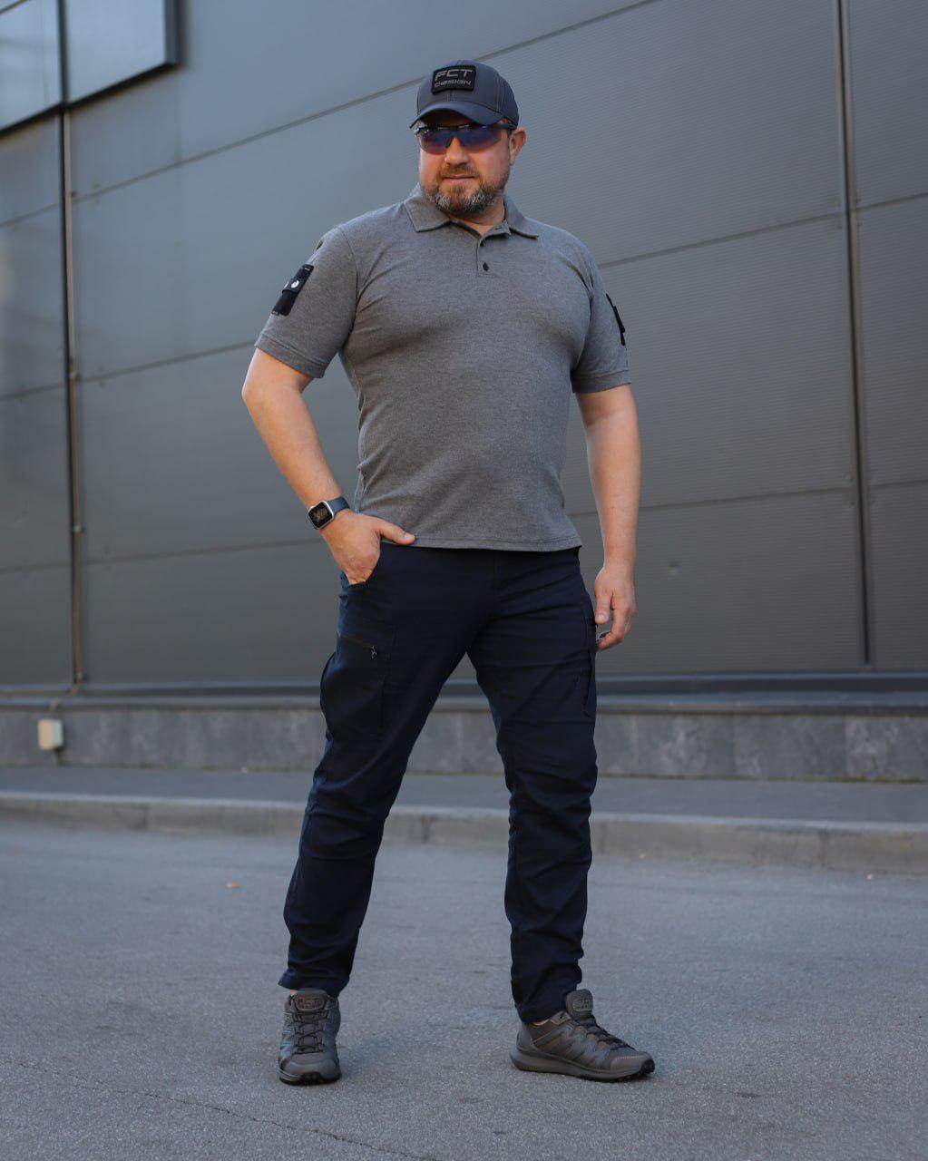 Поло FCT Design хлопок р. 46 Серый - фото 2 Поло FCT Design хлопок р. 46 Серый - фото 2